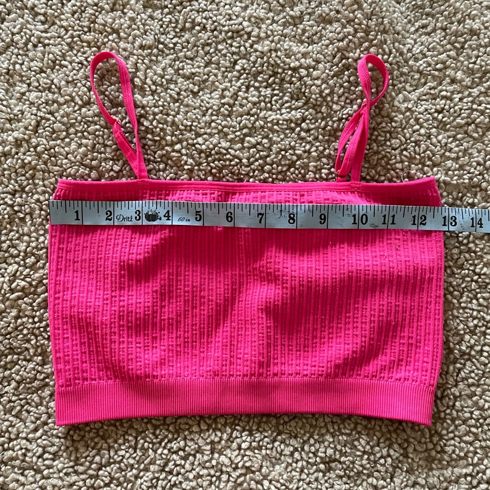 Spiritual Gangster Wide Rib Bandeau Cami in Raspberry M/L - Picture 11 of 17